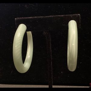 Jade Hoop Earrings